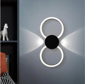 Eglo 902124 - Aplică de perete VENTICELLO, LED/20W/230V + LED/0,91W, neagră