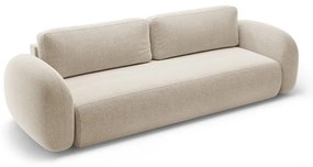 Canapea bej extensibilă/cu spațiu de depozitare cu tapițerie din chenille 262 cm Tonale – Cosmopolitan Design