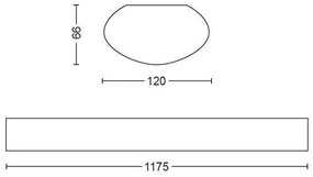 Corp de iluminat LED fluorescent tehnic Philips 31247/31/P0 AQUALINE LED/50W/230V IP65