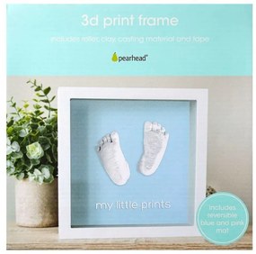 Rama amprenta bebe 3D alba - Pearhead
