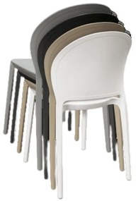 SCAUN TONDO -POLIPROPILENA-HORECA - BEJ TORTORA
