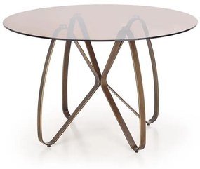 Set masa rotunda sticla si metal Lungo + 4 scaune K290