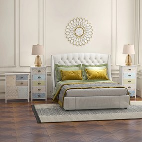 HOMCOM Comodă cu sertare comodă, design modern, 5 sertare, 46 cm x 34 cm x 97,5 cm, colorat | Aosom Romania