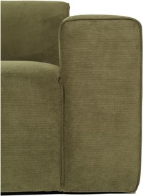 Modul pentru canapea verde din catifea reiată (partea dreaptă) Sting - Scandic
