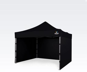 Cort de petrecere premium 3x3 m din aluminiu | Rezistență maximă - cu 3 pereți - Negru