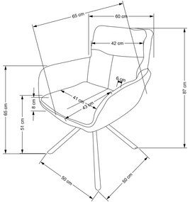 Scaun de bucaterie Leary, gri