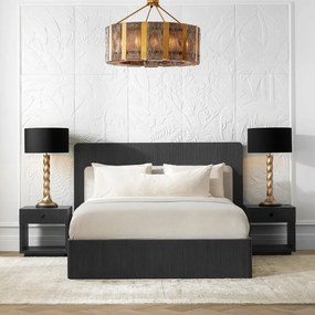 Pat dublu design LUX Dimitrios 180x210cm, gri carbune