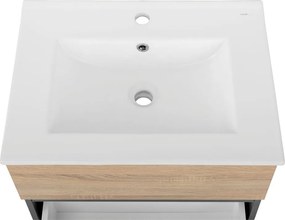 Dulap fără chiuvetă în culoare naturală suspendat cu aspect de lemn de stejar 60x52 cm Wisla – Støraa