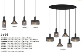 Pendul design industrial JEDD negru 25cm
