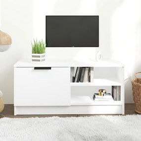 Comoda TV, alb, 80x35x36,5 cm, lemn prelucrat