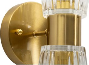 Aplică de perete aurie din sticlă Prague – Mauro Ferretti