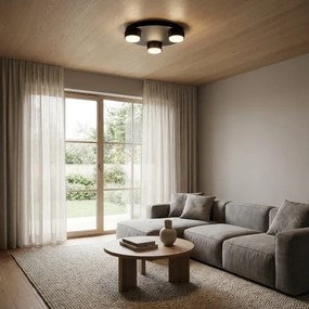 Brilagi - Plafonieră LED MONO 3xGX53/12W/230V Ø 30 cm, neagră