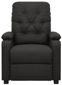 339114 vidaXL Fotoliu de masaj rabatabil, negru, material textil