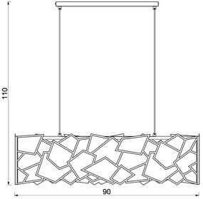 Lustră pe cablu CAMO 4xE27/15W/230V auriu
