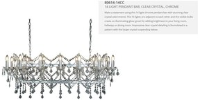Lustra suspendata cristal design elegant Florence 14L 80614-14CC SRT