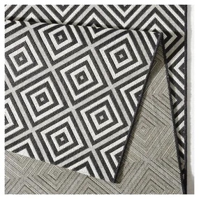 Covor de exterior NORTHRUGS Karo, 140 x 200 cm, negru-alb