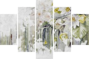 Tablou - Flori albe, vintage (150x105 cm)