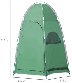 Outsunny Cort Dus Vestiar Intimitate Adăpost Portabil Exterior Camping Plajă Geantă Transport Verde | Aosom Romania