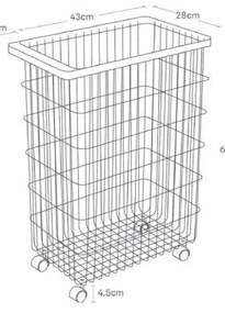 Coș de rufe alb din metal 55 l Tower – YAMAZAKI