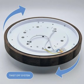 Plafonieră LED Brilagi CARVALHO SLIM 2xE27/60W/230V stejar nuc d. 37 cm