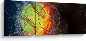 Tablou - Minge de tenis (cu ceas) (90x30 cm)