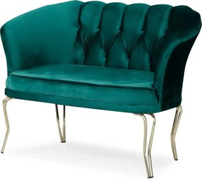 Set canapea Viena Homs textil verde-auriu,30703