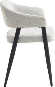 Fotoliu de sufragerie design, gri deschis/negru, NIZAR TYP 2