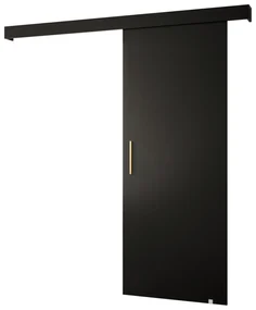 Uși culisante 90 cm Sharlene I (negru mat + negru mat + auriu). 1043599