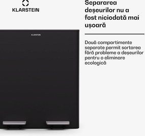 Klarstein EcoVista, coș de gunoi cu compostor, 40 l + 3 l/bucată + compostor, Soft-Close