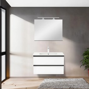 Dulap inferior Vario Forte 80 cu lavoar antracit-alb