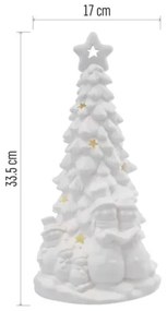 Decorațiune LED de Crăciun, brăduț, 2xAA, lumină alb caldă