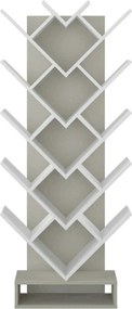 Biblioteca VEVEY, gri/alb, DTD laminat, 59x22x150 cm