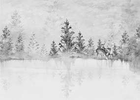 Tablou - Cerb lângă lac (70x50 cm)