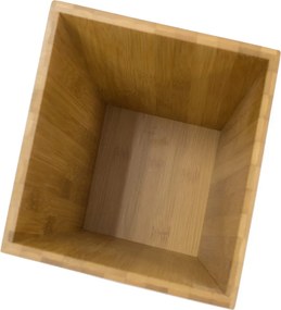 Coș de gunoi în culoare naturală din bambus 3 l – MSV