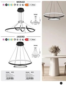 Lustra LED suspendata cu telecomanda Menazi