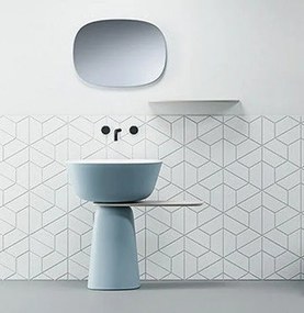 Chiuveta baie cu picior, albastru Kolpa San Milo Set 101x51xH92 cm