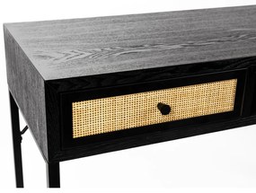 Masă consolă neagră 40x120 cm Guuji – White Label