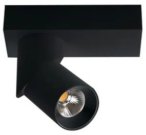 Spot LED aplicat directionabil design modern Santos Round negru ZZ AZ3509