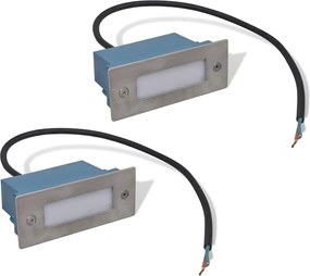 vidaXL Corpuri de iluminat trepte cu LED, 2 buc., 44 x 111 x 56 mm