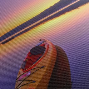 Tablou - Kayak pe lac (cu ceas) (90x30 cm)