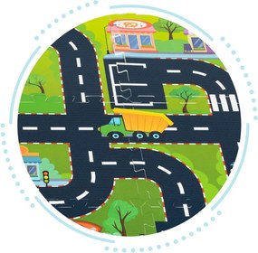 Spumă burete puzzle covor covor oraș străzi