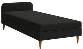 Pat tapițat BRISBANE 110x200 cm, negru