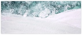 Tablou - Turcoaz abstractizare (120x50 cm)