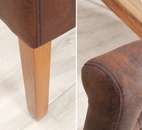 Set de 2 scaune design clasic Valentino whisky-maroniu A-37292 VC