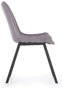 Scaun de bucaterie Alfredo, gri/negru