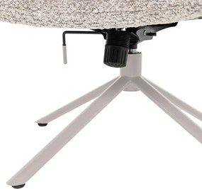 Fotoliu gri deschis pivotant cu tapițerie din țesătură bouclé Soren – WOOOD