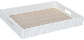 Set de tăvi de servire Stripes albe, 2 buc