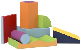HOMCOM, 7 PCS module motricitate bebeluși, parcurs motricitate din spumă EPE, pentru preșcolari, multicolor | Aosom Romania