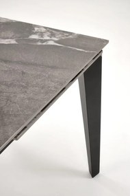 Masa extensibila Felix marmura gri/negru L141-201 cm