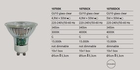 Bec LED-GU10 4,9W 345lm 4000K